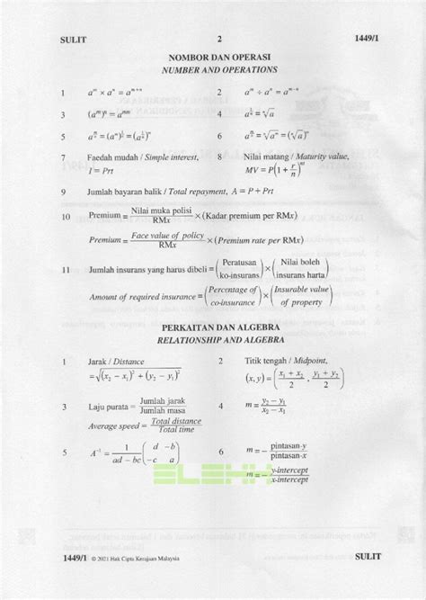 Contoh Soalan Spm Matematik Kertas 1 Image