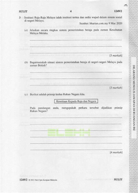 Soalan Spm 2021 Sejarah Image